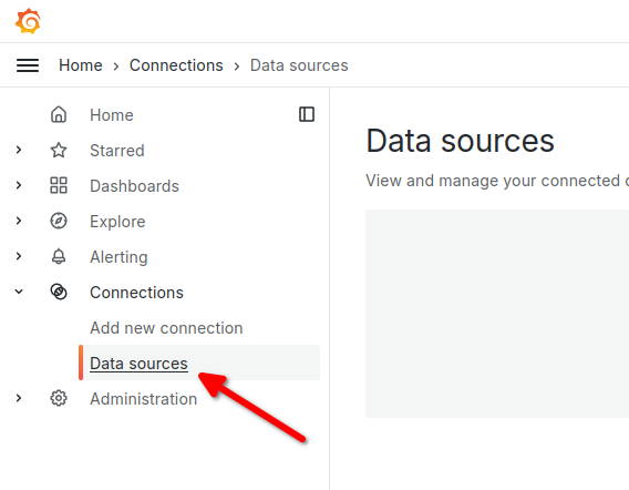 Add data source to Grafana